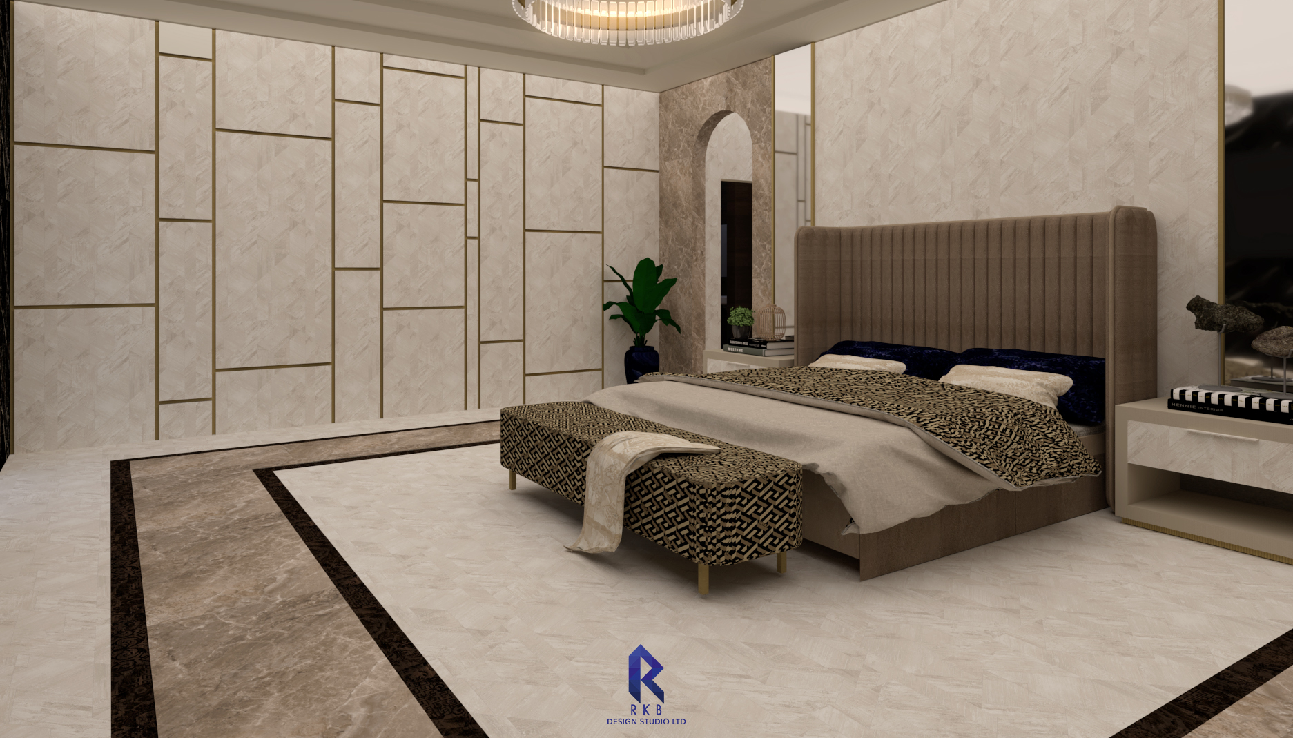 versace theme bedroom