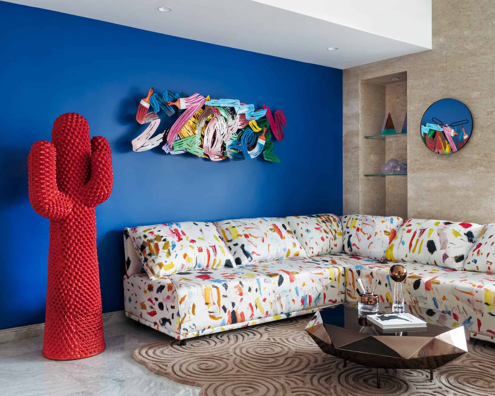 pop of colour in interiors