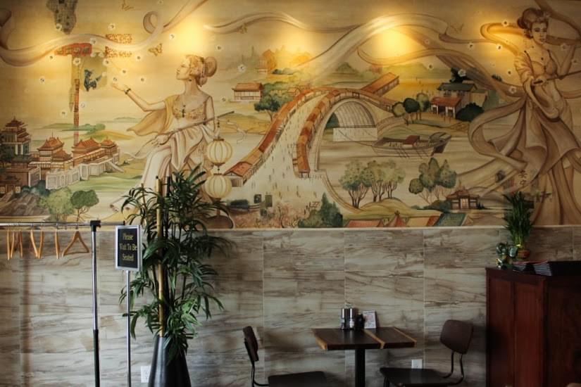 wall painting in cafe