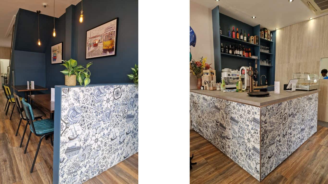 portuguese tiles bar design