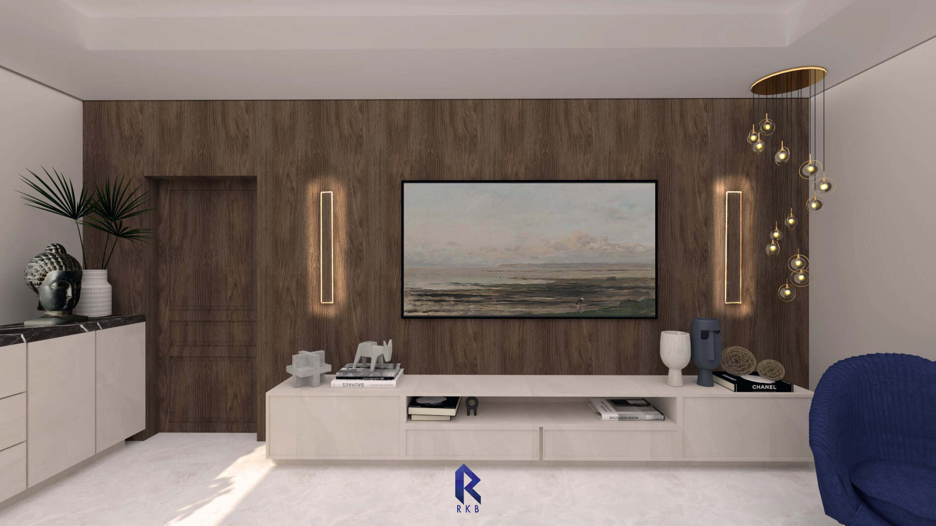 Elegant TV wall design