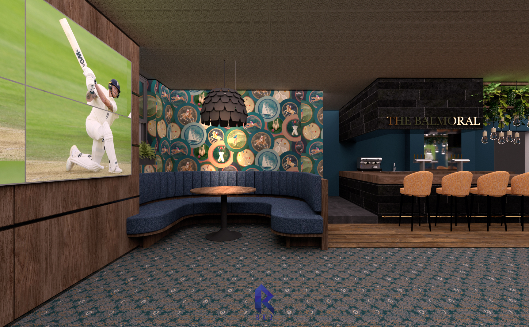 cricket theme pub interiors