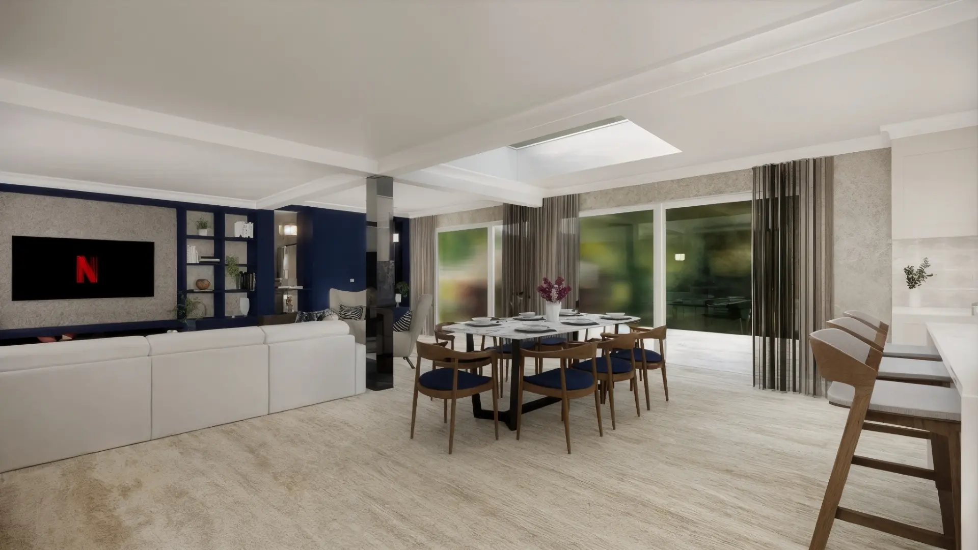 OEPN PLAN LIVING DINING