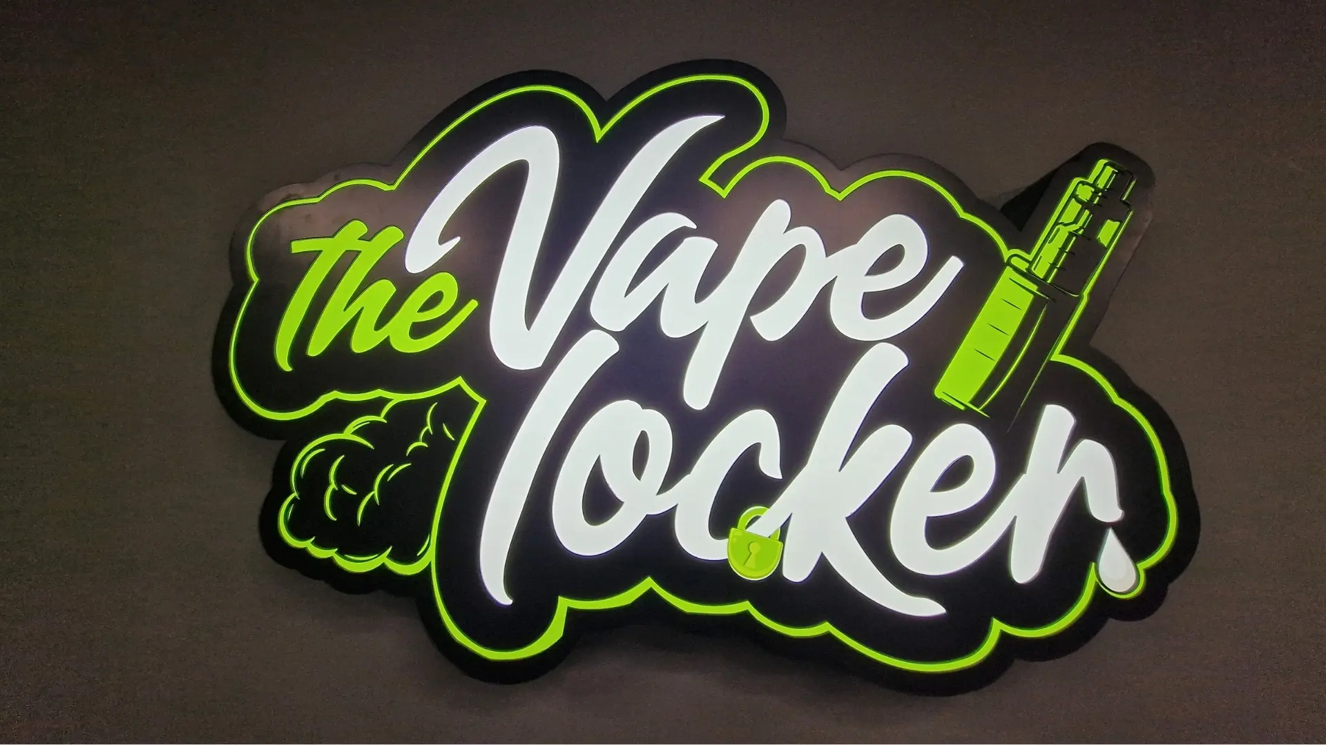 vape locker design signage