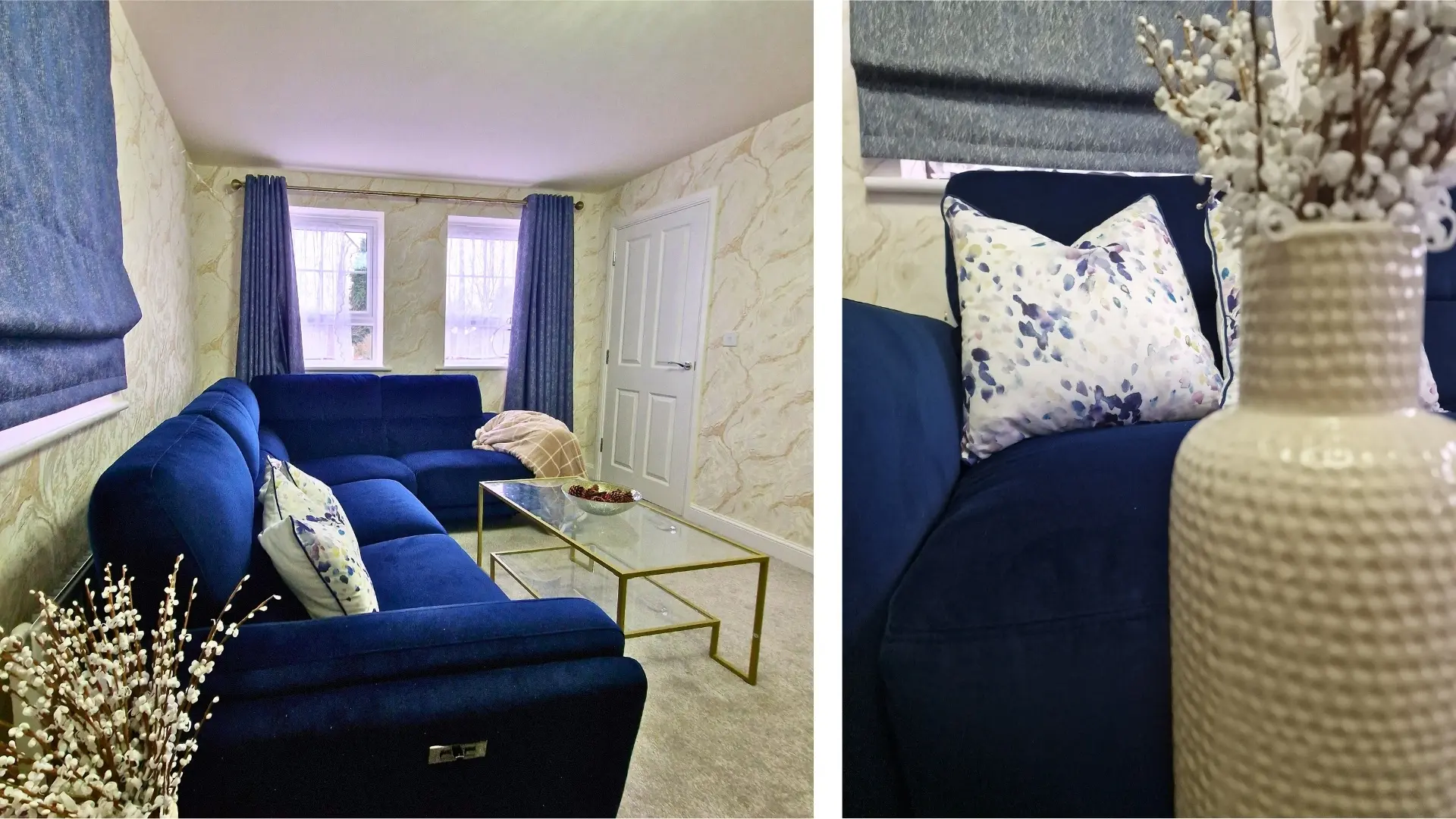 navy blue lounge