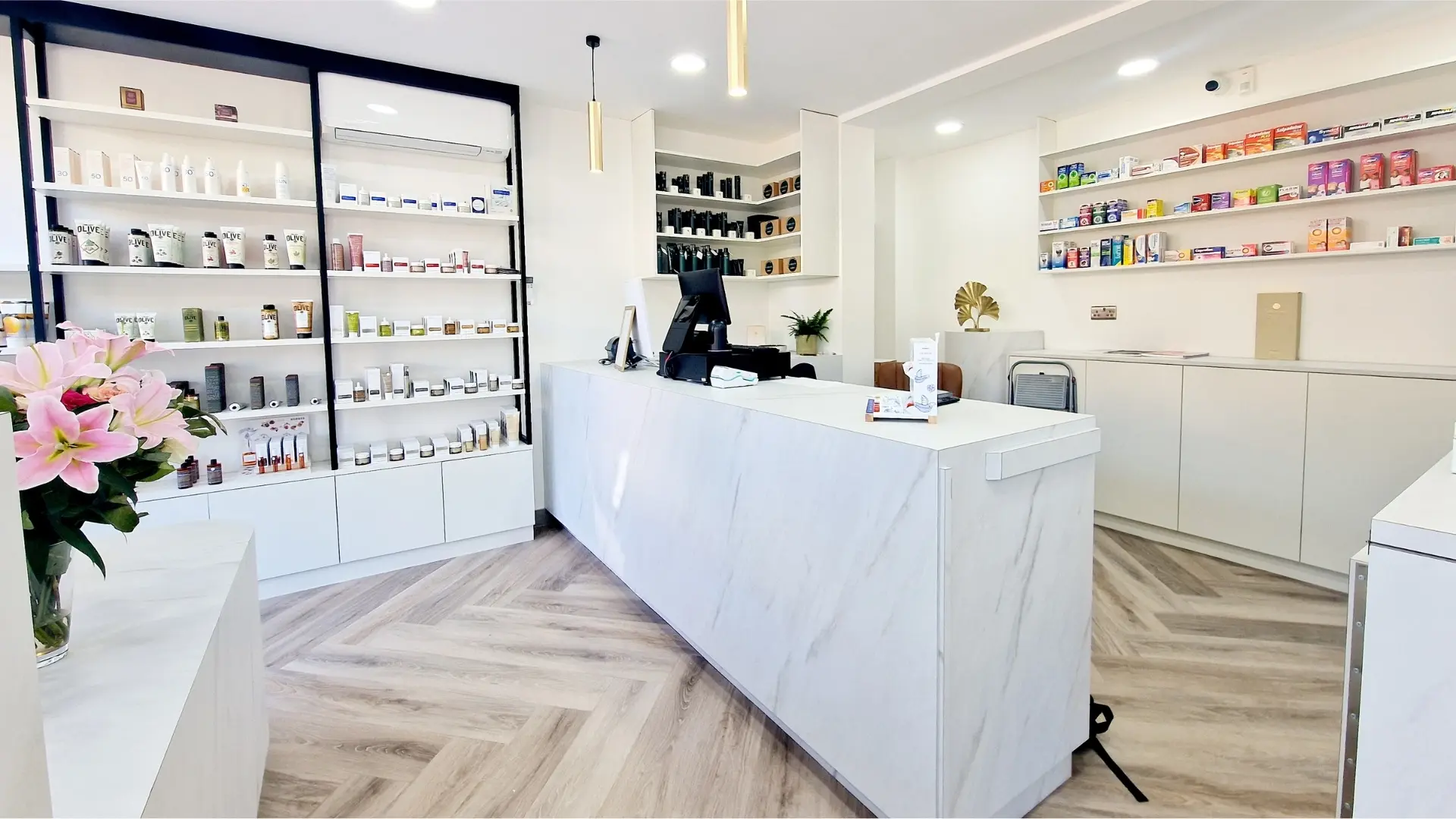 HQ pharmacy retail interiors