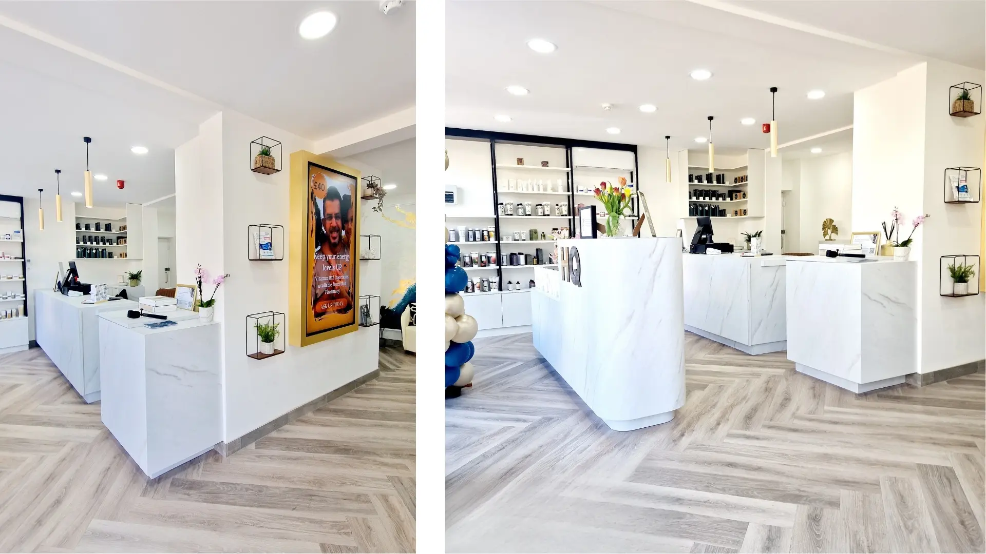 HQ pharmacy coutner design