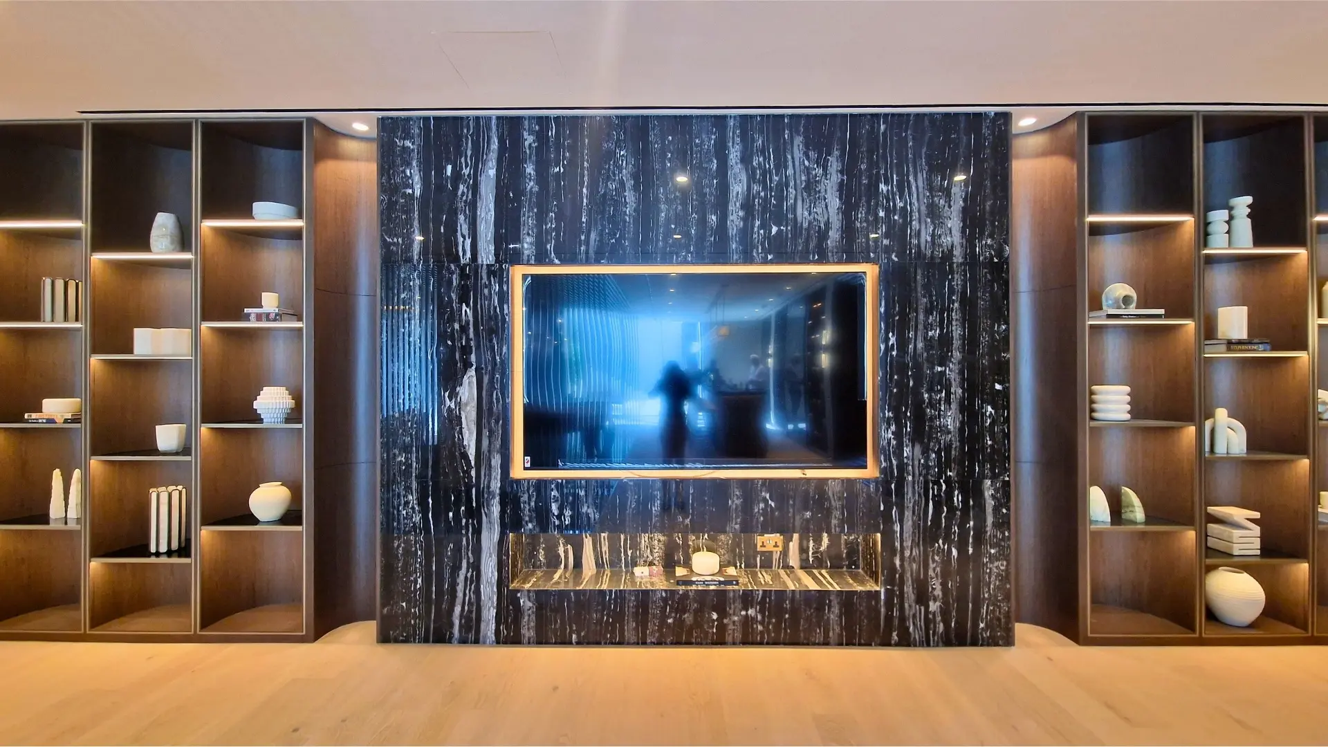 marble media wall