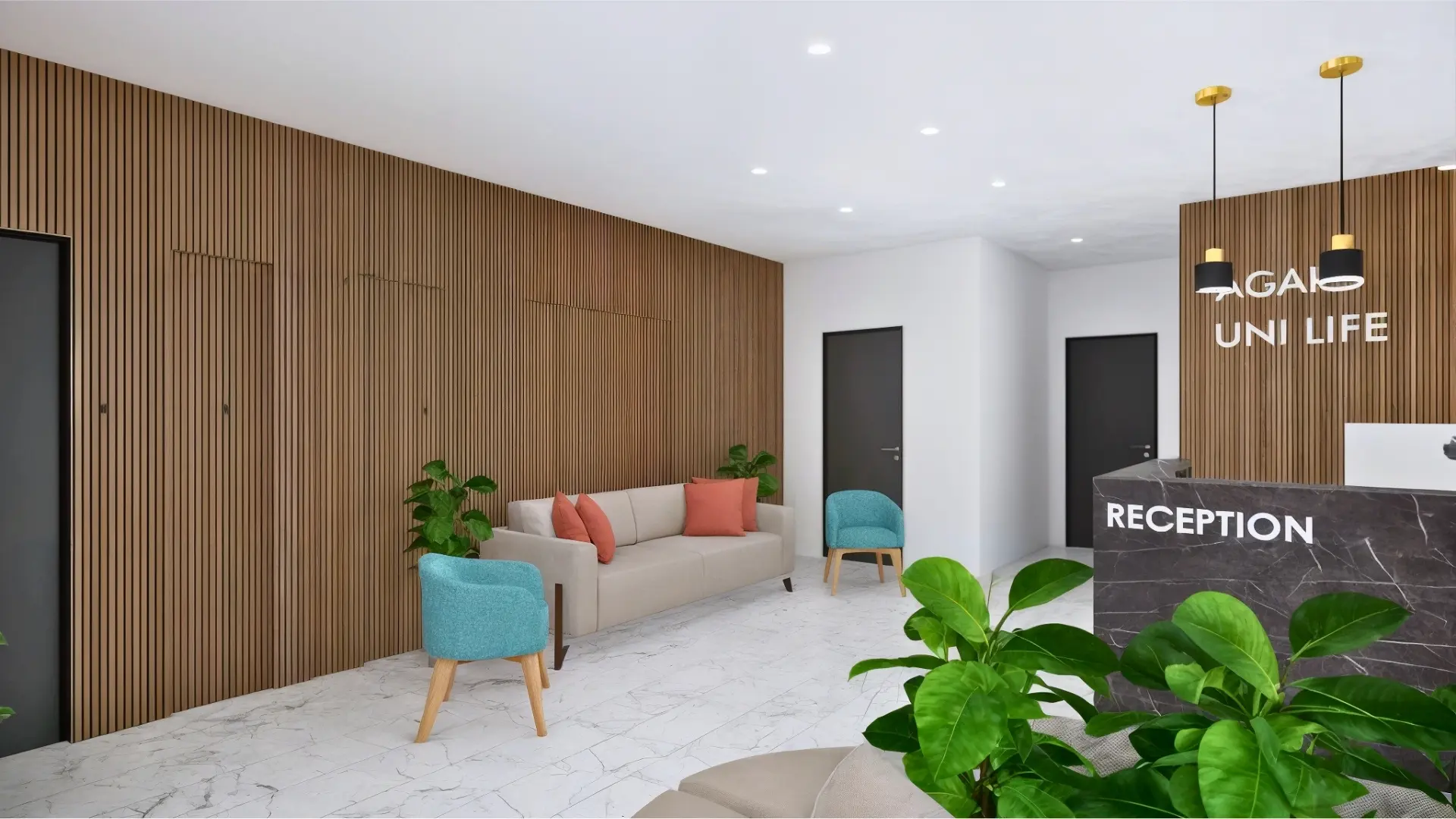 student accomodation waiting area