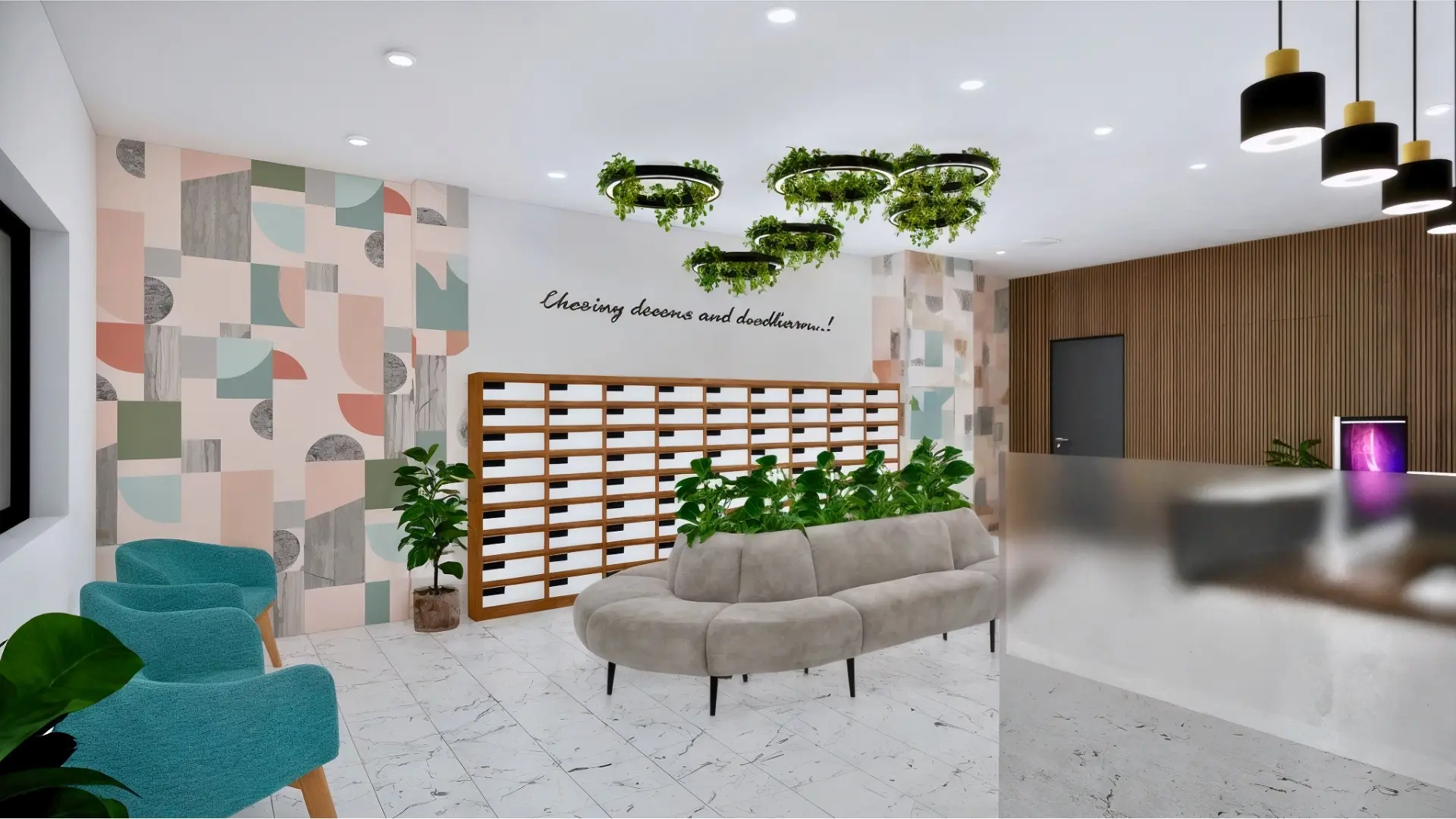 student accomodation reception design