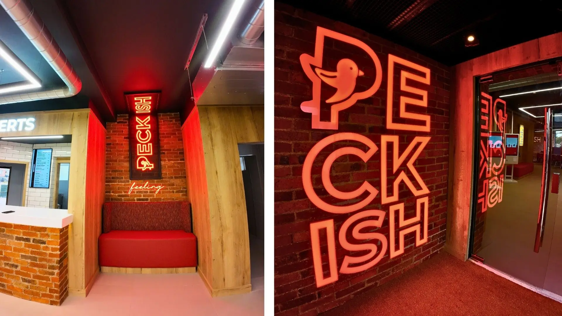 PECKISH neon signs