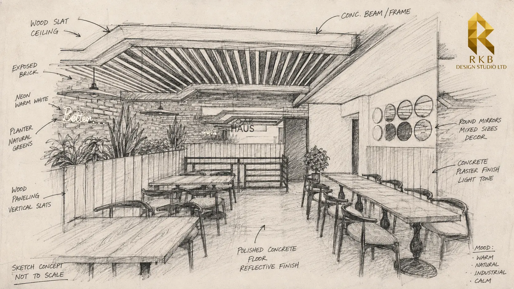 initial sketch to render